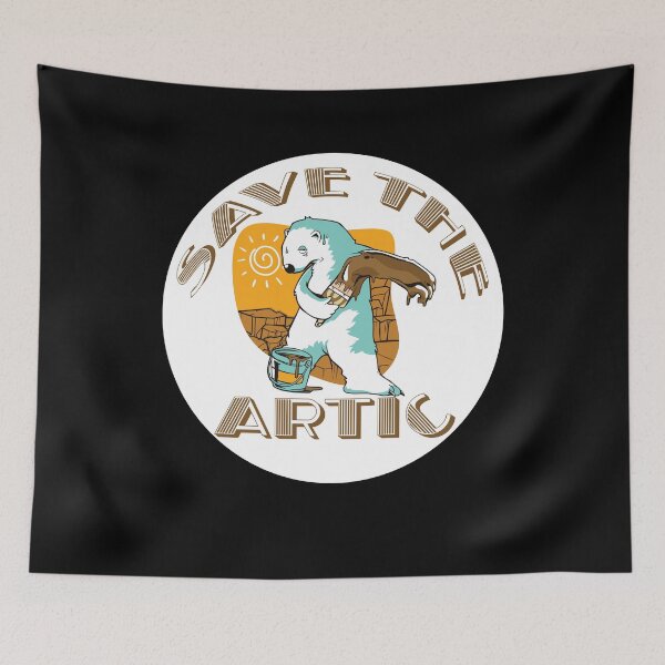 Item preview, Save The Artic Sad Polar Bear Global Warming Heating Up designed and sold by WhiteTears.
