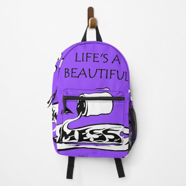 Item preview, Life is a beautiful mess - inspirig positive quote - Deep purple designed and sold by theinkypensieve.