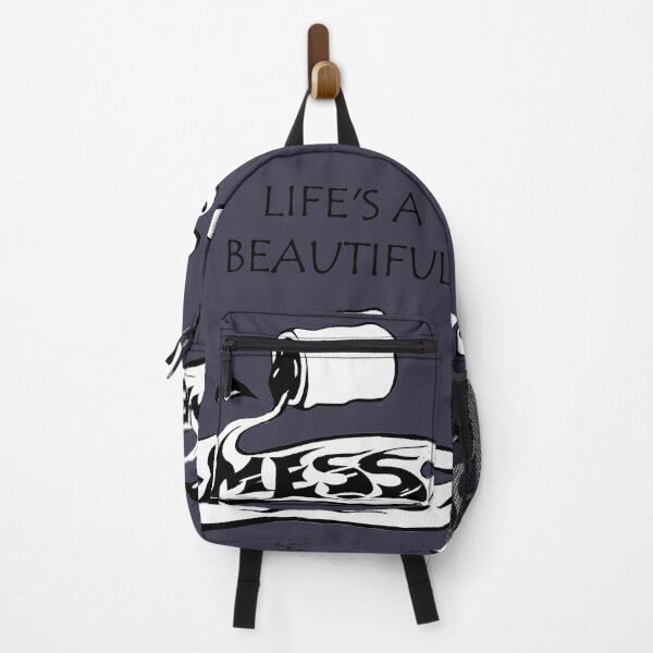 Item preview, Life is a beautiful mess - inspiring positive quote - Deep purple designed and sold by theinkypensieve.
