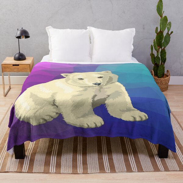 Item preview, Oso polar en un fondo Tie Die designed and sold by ShallyLoves.