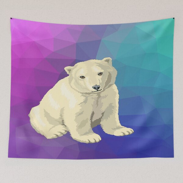 Item preview, Polar Bear on a Tie Die Background designed and sold by ShallyLoves.