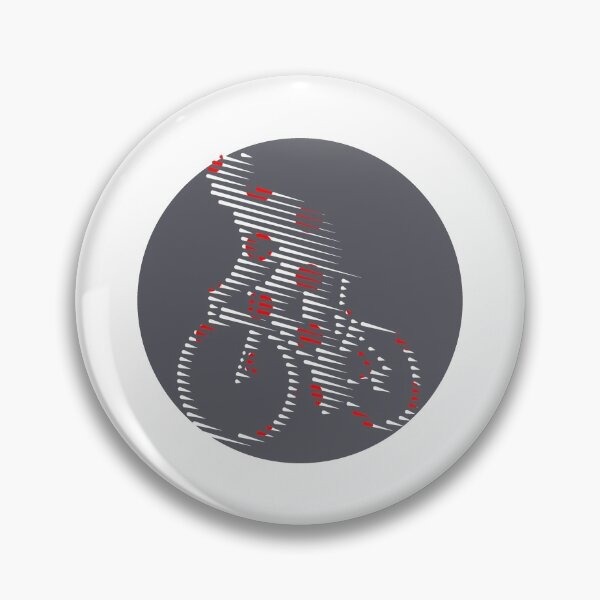 Item preview, Cyclist Climbing Polka Dot Line Art designed and sold by RabeDesigns.