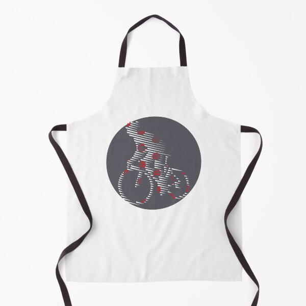 Item preview, Cyclist Climbing Polka Dot Line Art designed and sold by RabeDesigns.