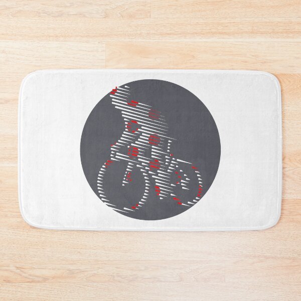 Item preview, Cyclist Climbing Polka Dot Line Art designed and sold by RabeDesigns.