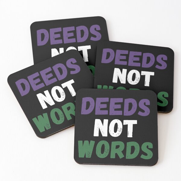 Item preview, Deeds Not Words Suffragettes Emmeline Pankhurst Vote for Women Feminist designed and sold by BohoStudio.