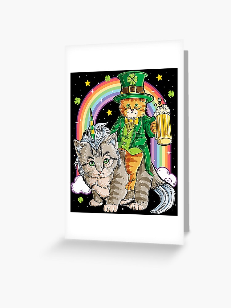 Cat Unicorn Leprechaun St Patricks Day Women Caticorn Beer T-Shirt Cat Unicorn Leprechaun St Patricks Day Women Caticorn Beer T-Shirt