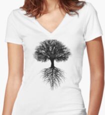 Tree of Life Women's Fitted V-Neck T-Shirt