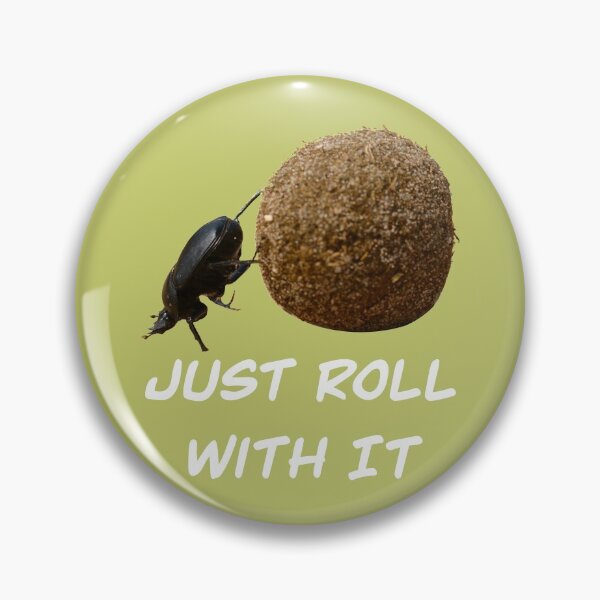 Item preview, Just Roll With It Funny Dung Beetle designed and sold by Cute Designs Shop.
