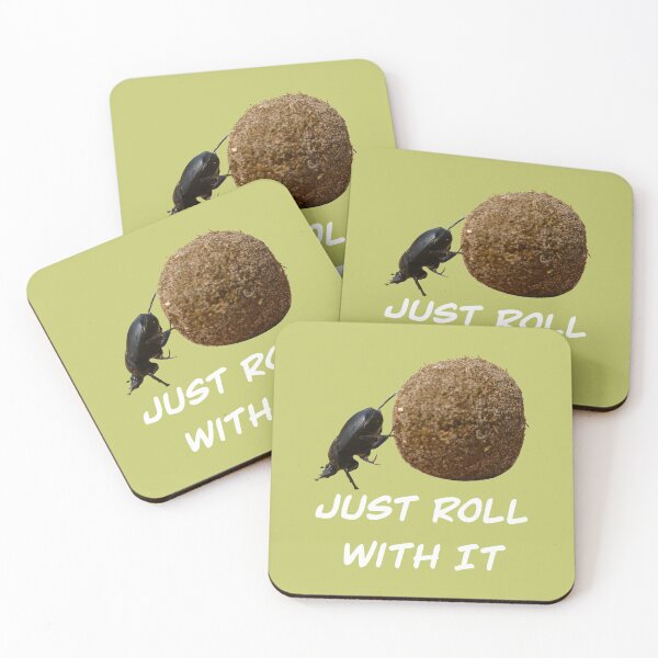 Item preview, Just Roll With It Funny Dung Beetle designed and sold by Cute Designs Shop.