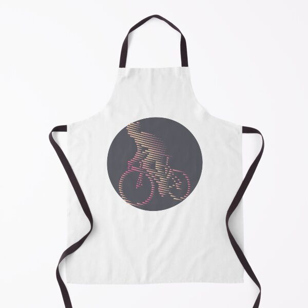 Item preview, Cyclist Climbing Pink Orange Line Art designed and sold by RabeDesigns.