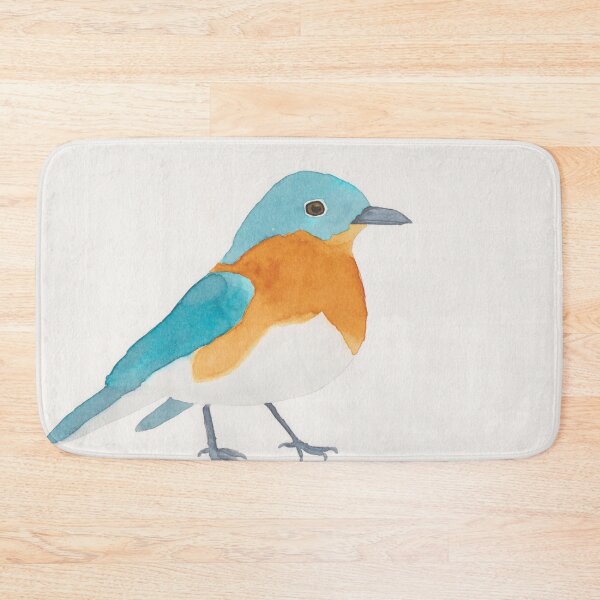 Item preview, Eastern Bluebird watercolor bird painting designed and sold by TheWaterBirds.