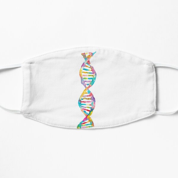 DNA watercolor art Flat Mask