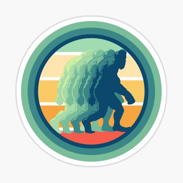 Bigfoot walking away Sticker