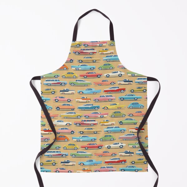 Item preview, Mod Vintage Cars on Orange, Mid Century Modern, Atomic Cars designed and sold by theodoredesign.