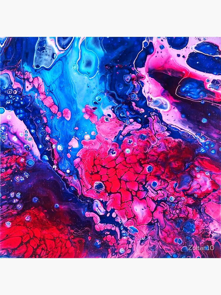 Abstract Liquid Acrylic Paint Art Board Print for Sale by