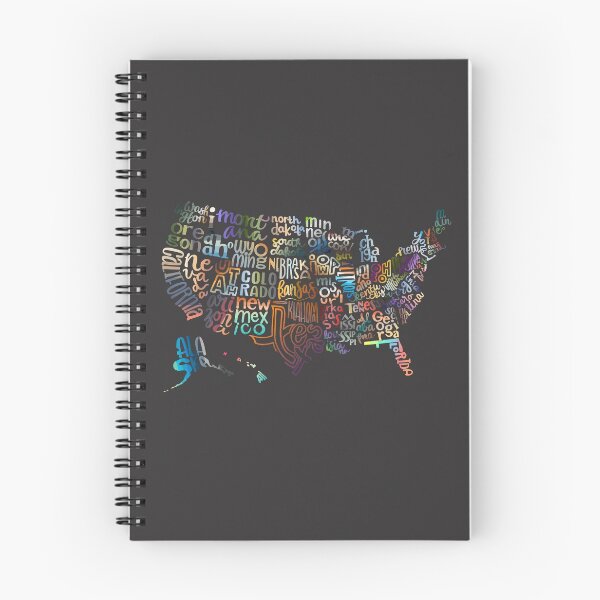 Item preview, USA Colorful Hand-Lettered States designed and sold by caro-ell.
