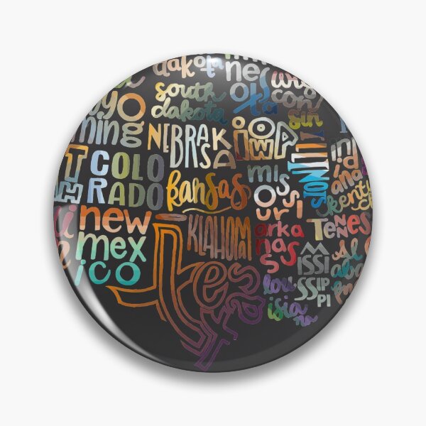 Item preview, USA Colorful Hand-Lettered States designed and sold by caro-ell.