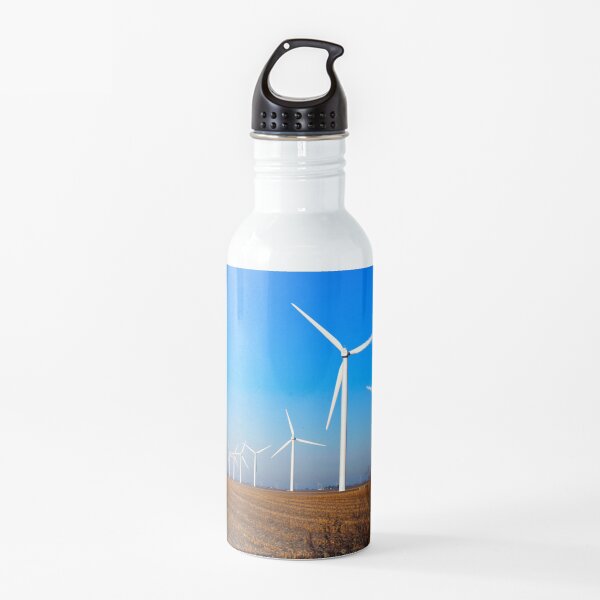 Wind Turbine Field Water Bottle