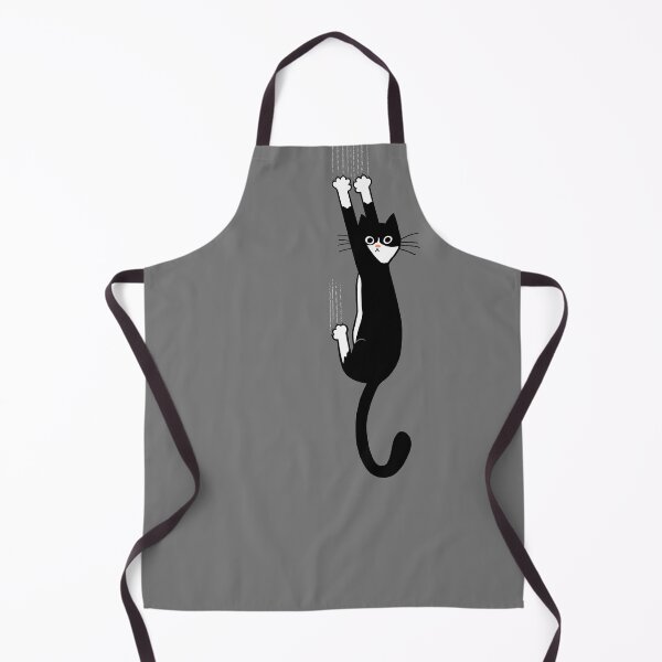 Item preview, Black and White Cat Hanging On | Funny Tuxedo Cat designed and sold by Jenn Inashvili.