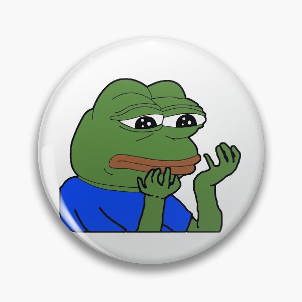 Item preview, PepeHands - Sad Frog Emote Design designed and sold by TwoRabbits.