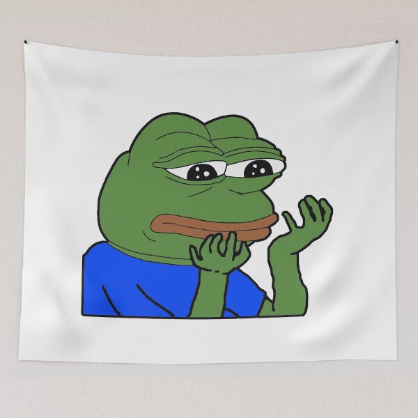 Item preview, PepeHands - Sad Frog Emote Design designed and sold by TwoRabbits.