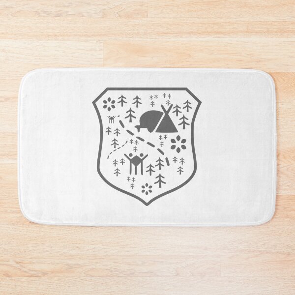 Item preview, Wild Forest Camping Shield designed and sold by TreacleMustard.