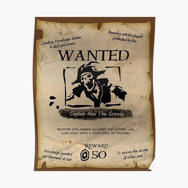 Sea of Thieves personnalisé Wanted Poster