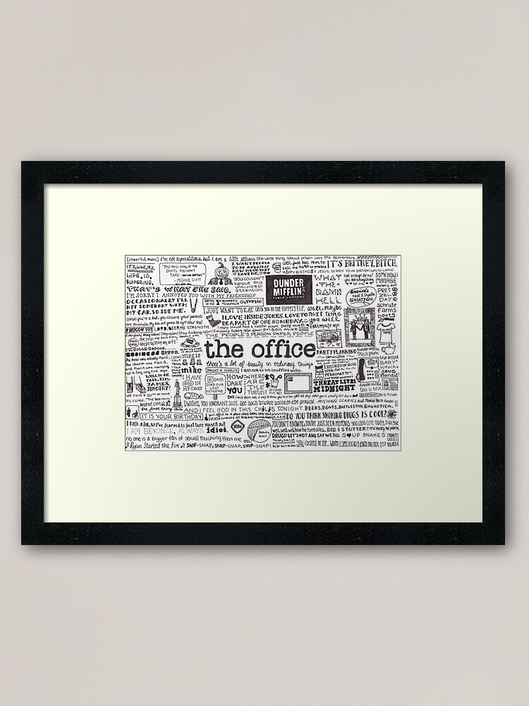 "A Visual Representation of the Office" Framed Art Print for Sale by