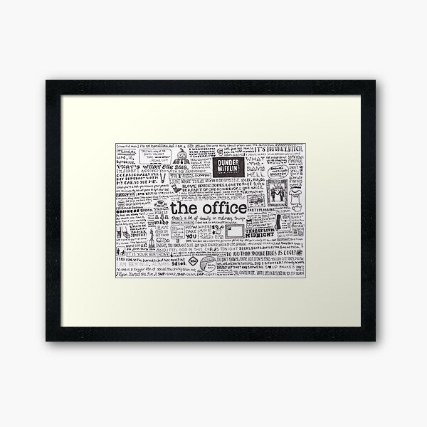 "A Visual Representation of the Office" Framed Art Print for Sale by