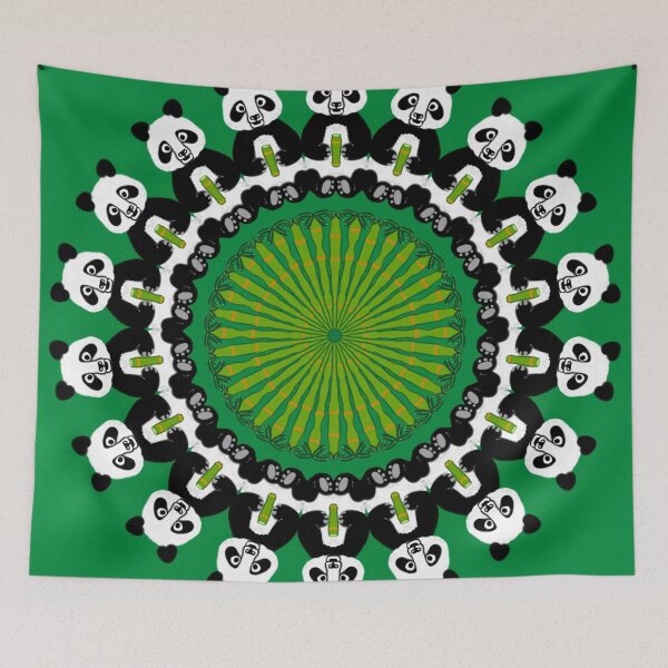 Item preview, Panda Bamboo Mandala Design designed and sold by MandalaZoo.
