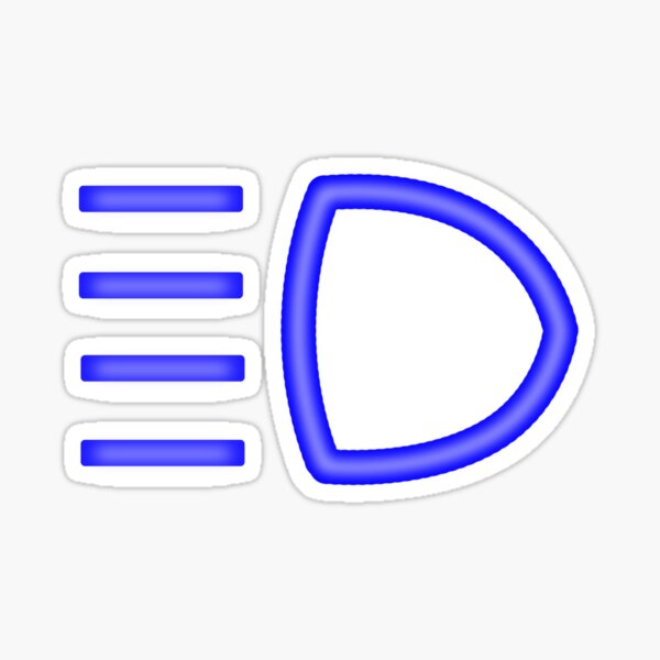 "Headlight full beam warning light" Sticker for Sale by RJWautographics