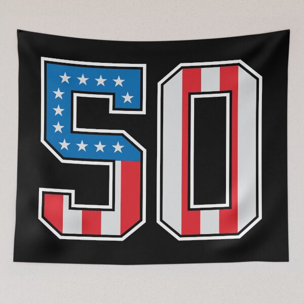 Item preview, 50 American Classy Numbers fifty United States Flag designed and sold by Urosek.