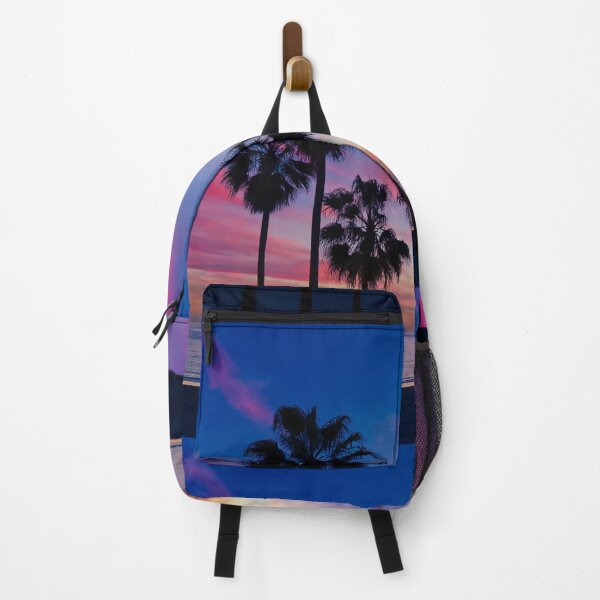 Item preview, Cotton Candy Pink Palm Tree Ocean Sunset designed and sold by newburyboutique.