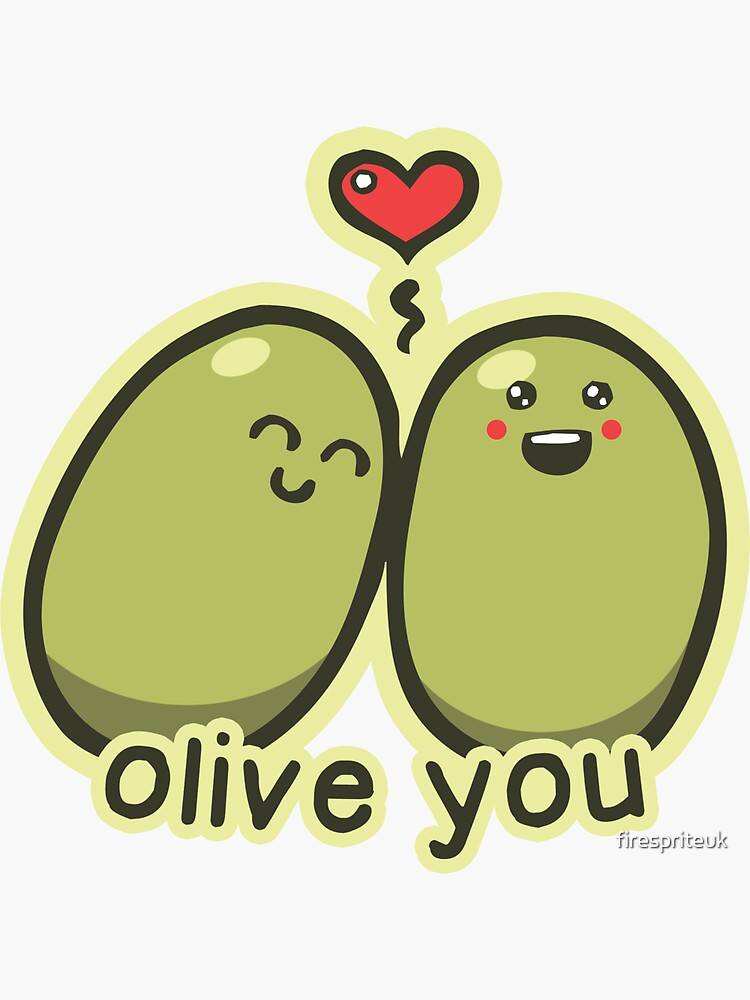"Olive you" Sticker by firespriteuk | Redbubble