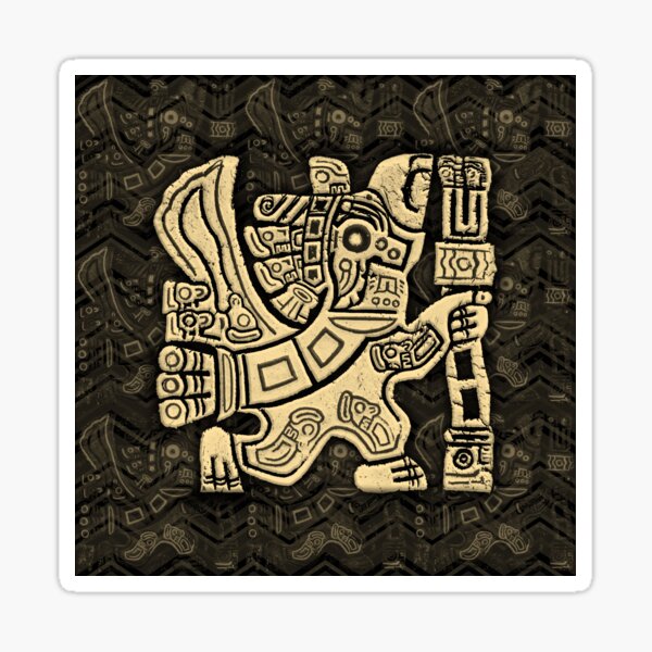 Aztec Eagle Warrior Sticker