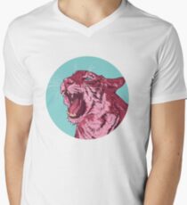 Magenta tiger Men's V-Neck T-Shirt