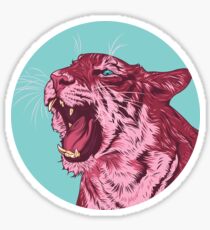 Magenta Tiger Sticker