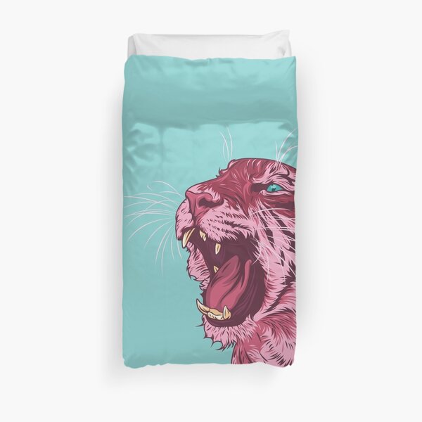 Magenta tiger Duvet Cover