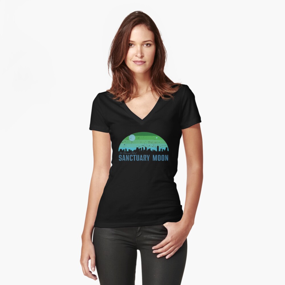 Item preview, Fitted V-Neck T-Shirt designed and sold by CrownAndThistle.