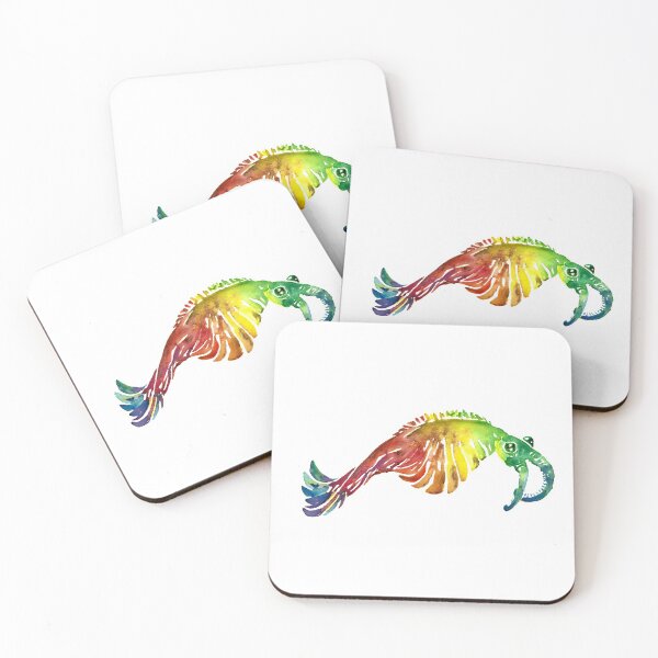 Item preview, Watercolor Fossil Anomalocaris in Rainbow designed and sold by VivtheFish.