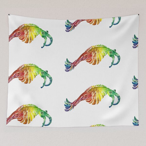 Item preview, Watercolor Fossil Anomalocaris in Rainbow designed and sold by VivtheFish.