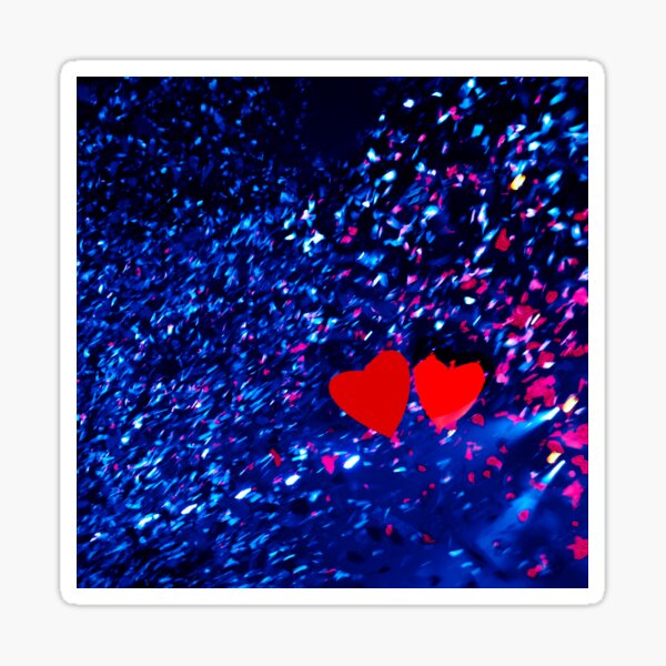 Hearts Dance Navy Sticker