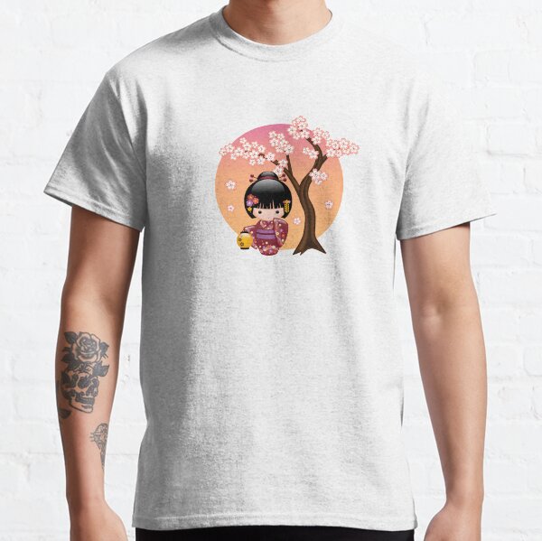 Japanese Sakura Kokeshi Doll Classic T-Shirt