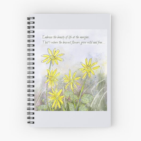 Item preview, Embrace Life at the Margins: Inspiring Wildflower Quote designed and sold by Clare Walker.
