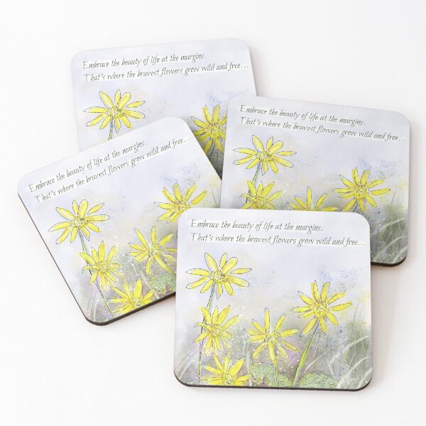 Item preview, Embrace Life at the Margins: Inspiring Wildflower Quote designed and sold by Clare Walker.