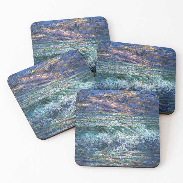 Item preview, Abstract rough seascape painting designed and sold by Marion Yeo.