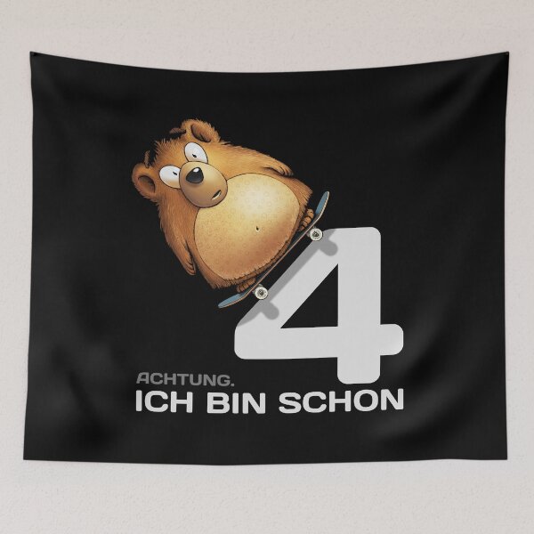 Item preview, 4th Birthday Skater Bear Four Years designed and sold by FD-Design.
