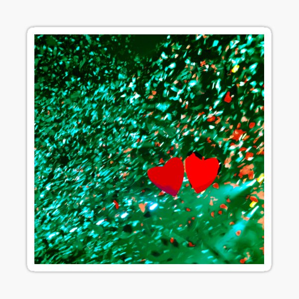 Hearts Dance Green Sticker