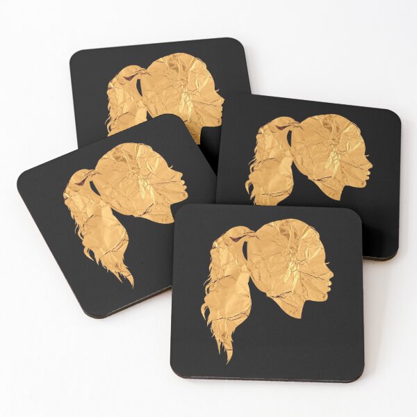 Item preview, Beauty Salon Women Faces - Foil Tin Long hair ponytail  designed and sold by Dr.YesOrNo.