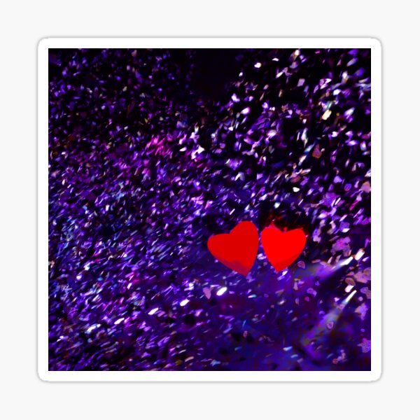 Hearts Dance Purple Sticker